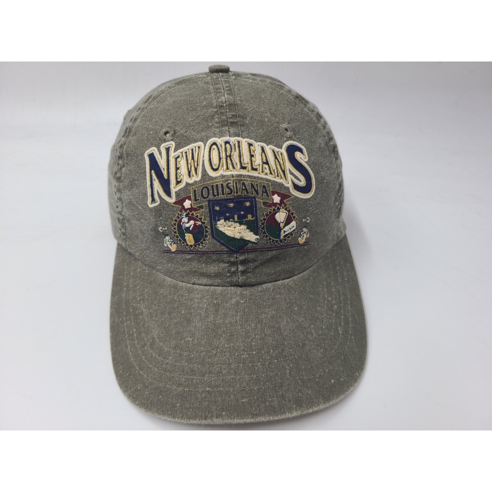 Vintage New Orleans‎ Louisiana Adjustable Hat Cap Cotton Casual Men Women Green